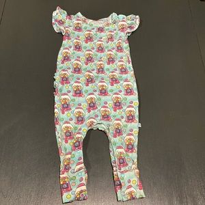 Posh Peanut Poshalicious Ruffled Cap Sleeve Romper - 12-18 months